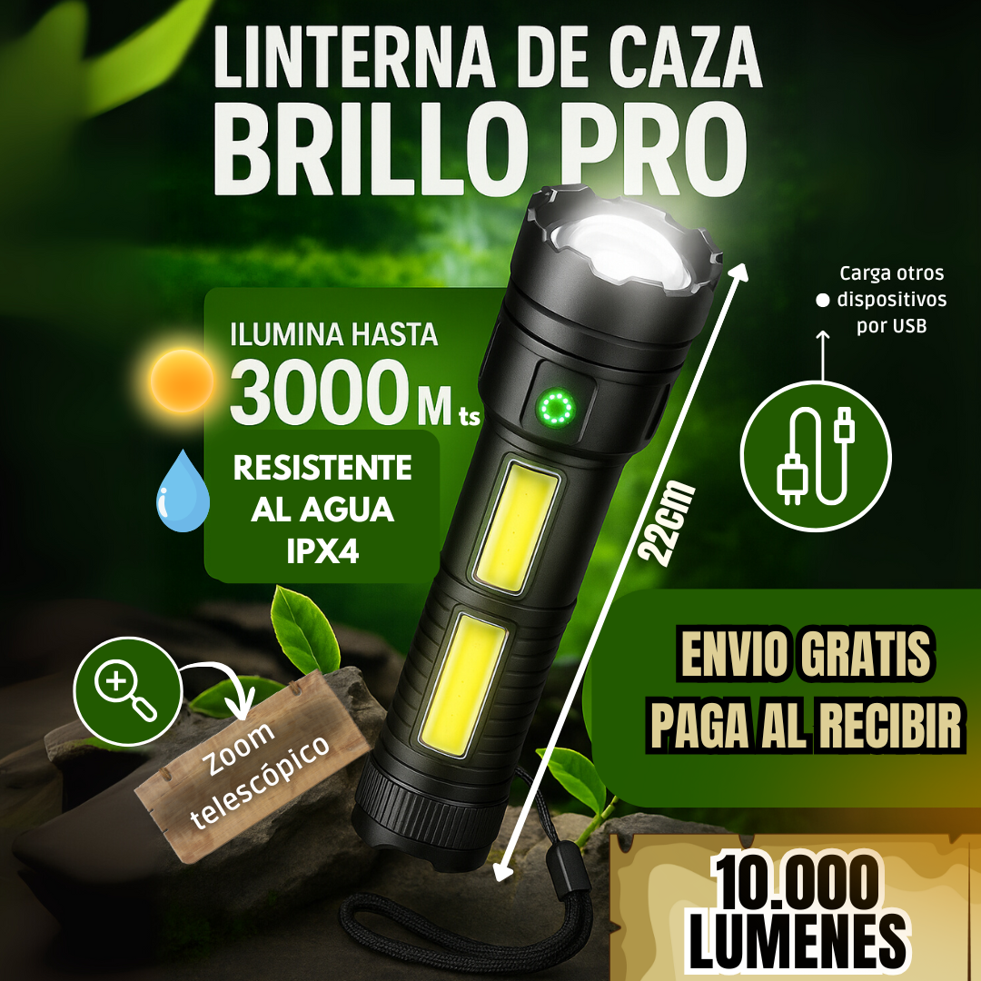 LINTERNA DE CAZA BRILLO PRO
